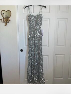 macys silver prom dress Women's Silver Ball Gown Formal & Black Tie Dresses